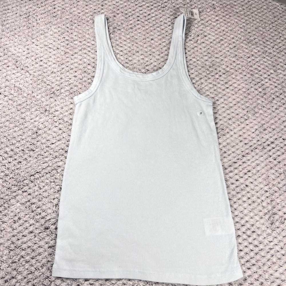 American Eagle Ribbed Women's Tank Dress Light Blue Casual Mini‎ Size Small NWT